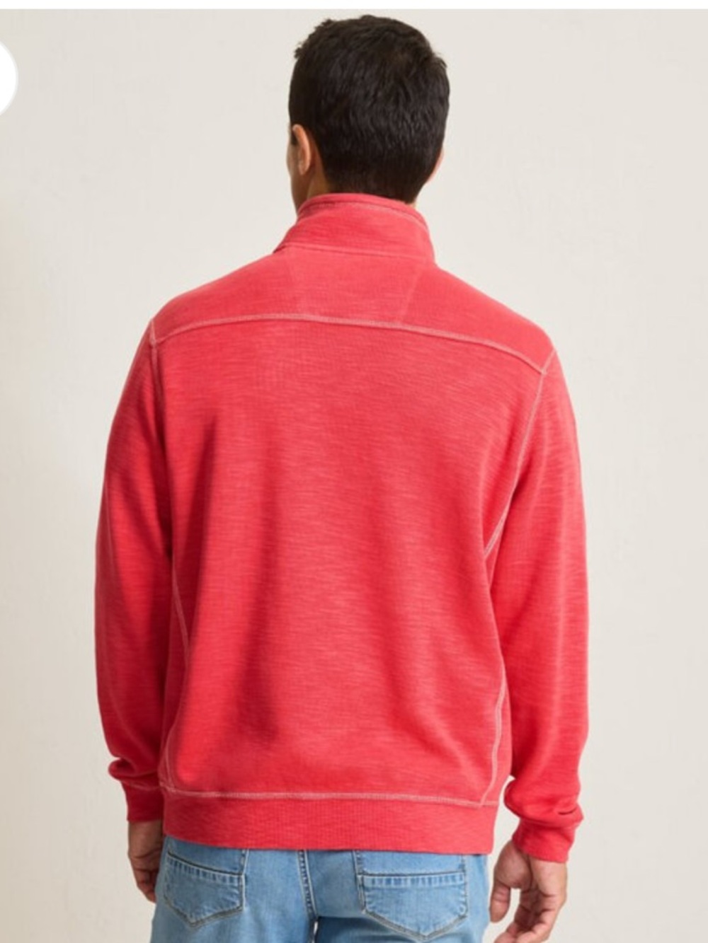 Tommy Bahama Tobago Bay half-Zip Pullover Sweatshirt coral - Picture 2 of 8